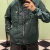 Prada Zipper Recycled Re-Nylon Hooded Jacket- Jungle Green (1) Prada Zipper Recycled Re-Nylon Hooded Jacket- Jungle Green