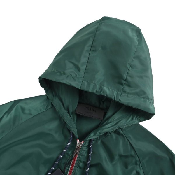 Prada Zipper Recycled Re-Nylon Hooded Jacket- Jungle Green (7) Prada Zipper Recycled Re-Nylon Hooded Jacket- Jungle Green