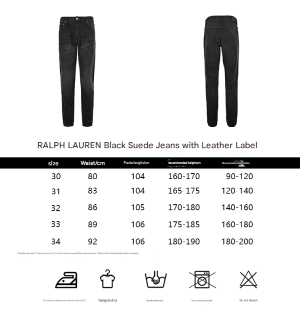 Ralph Lauren Double RL Denim Pants- Black (1) Ralph Lauren Double RL Denim Pants- Black