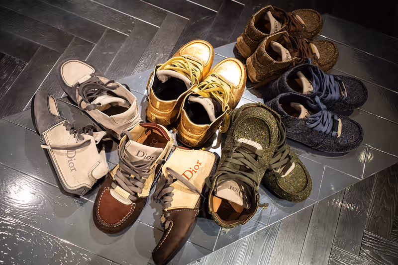 Dior Roadie Shoes on display