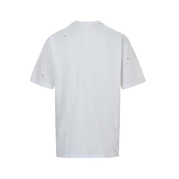 Acne Studios Distressed Ring Print Logo T-shirt- White