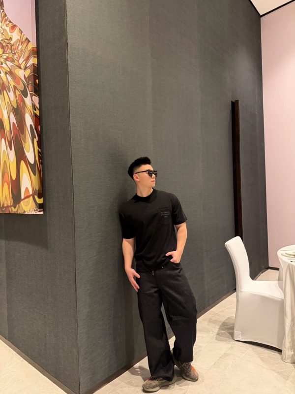 Acne Studios Logo Cotton-Blend Jersey T-Shirt- Black