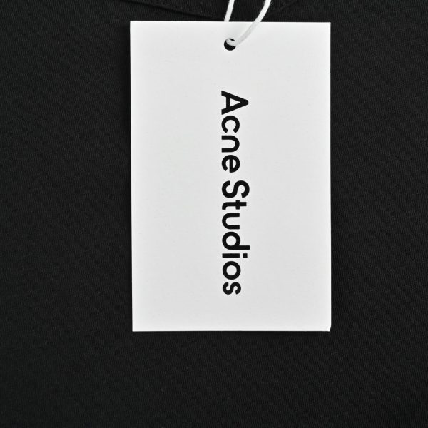 Acne Studios Logo Cotton-Blend Jersey T-Shirt- Black