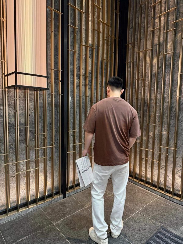 Acne Studios Logo Cotton-Blend Jersey T-Shirt- Brown