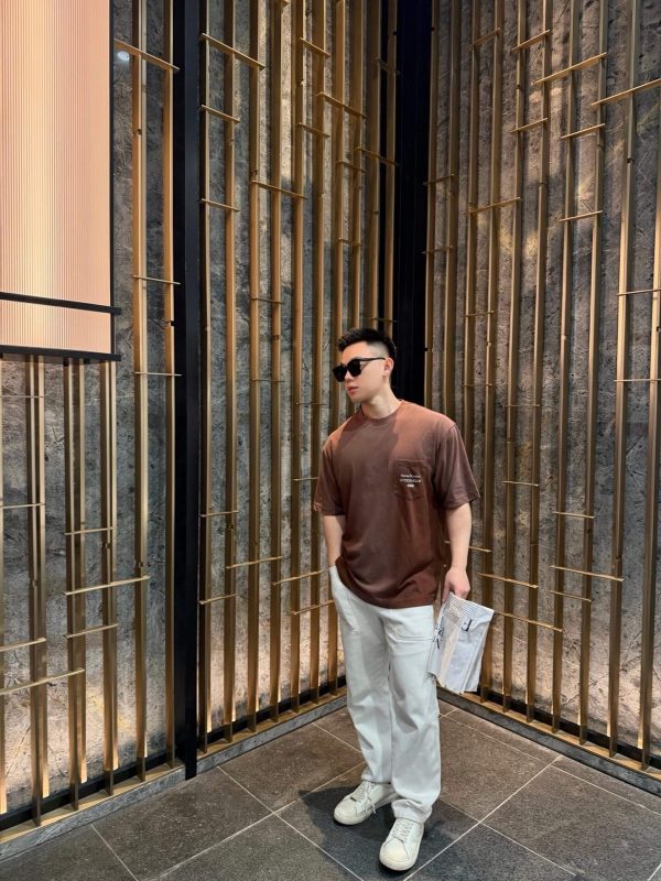 Acne Studios Logo Cotton-Blend Jersey T-Shirt- Brown