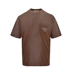 Acne Studios Logo Cotton-Blend Jersey T-Shirt- Brown