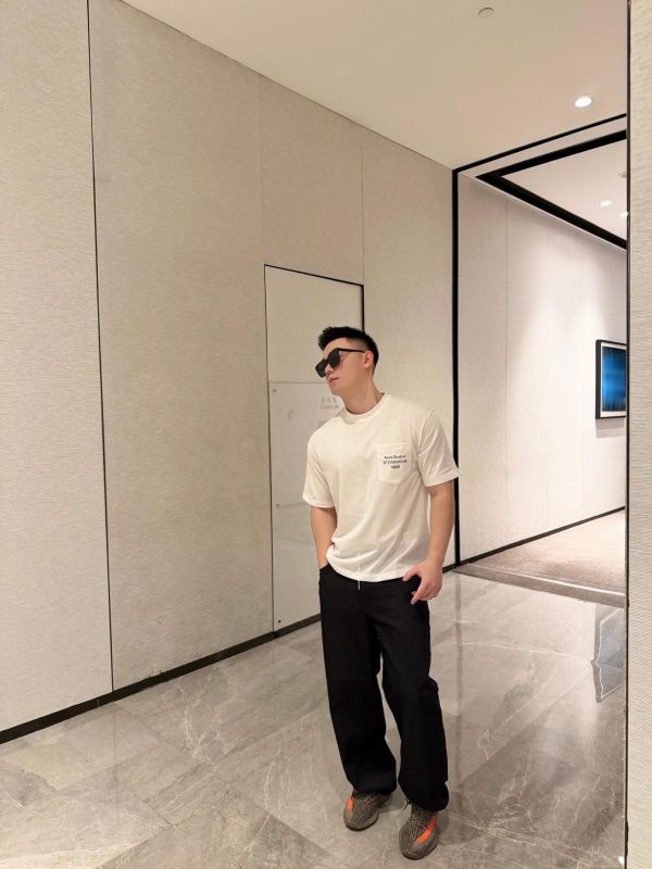 Acne Studios Logo Cotton-Blend Jersey T-Shirt- White