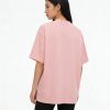 Balenciaga Cola Rhinestone Distressed T-shirt- Pink