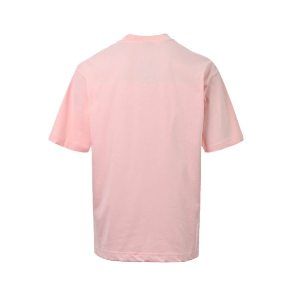 Balenciaga Cola Rhinestone Distressed T-shirt- Pink