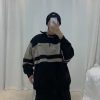 Balenciaga Contrast Stripe Zip Up Windbreaker Jacket- Nude
