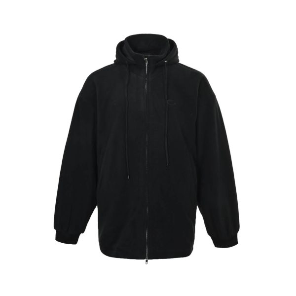 Balenciaga Loop Sports Icon Zip-Up Jacket- Black