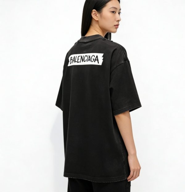 Balenciaga Masking Tape T-shirt- Black