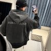Balenciaga True Two-Piece Patchwork Hoodie- Black