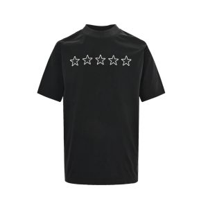 Balenciaga star-print T-shirt- Black