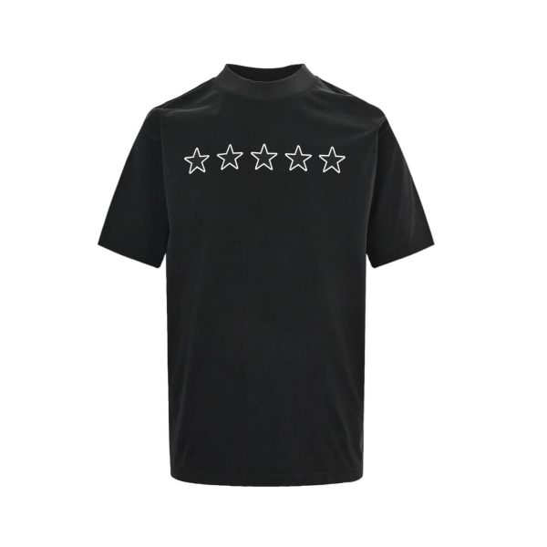 Balenciaga star-print T-shirt- Black