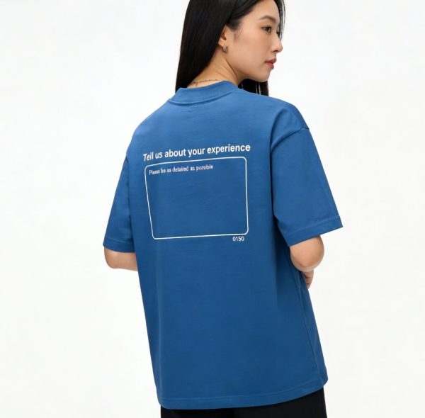 Balenciaga star-print T-shirt- Navy Blue