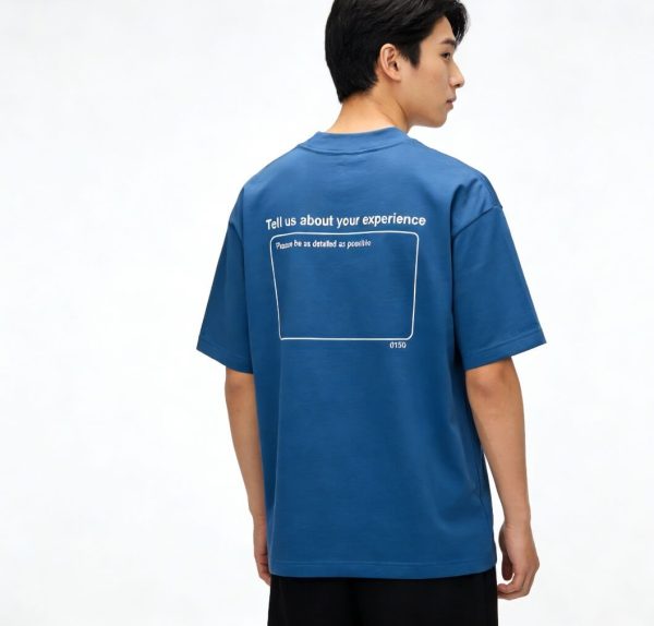Balenciaga star-print T-shirt- Navy Blue