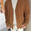 Bottega Veneta Wool Cardigan Sweater- Brown