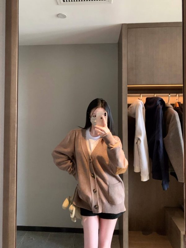 Bottega Veneta Wool Cardigan Sweater- Gray (7) Bottega Veneta Wool Cardigan Sweater- Gray