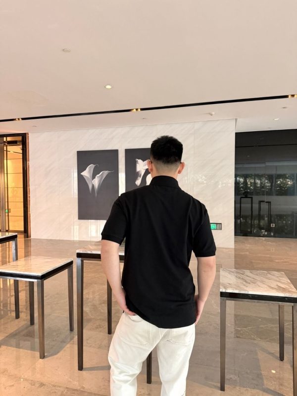 Brunello Cucinelli Embroidered Cotton Polo Shirt- Black