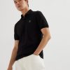 Brunello Cucinelli Embroidered Cotton Polo Shirt- Black