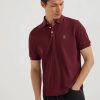 Brunello Cucinelli Embroidered Cotton Polo Shirt- Maroon