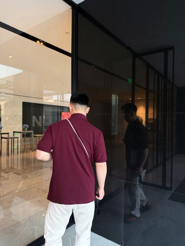 Brunello Cucinelli Embroidered Cotton Polo Shirt- Maroon