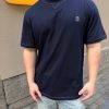 Brunello Cucinelli logo Short Sleeve- Navy Blue
