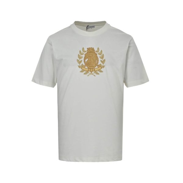 Burberry B Crest Cotton T-shirt- White