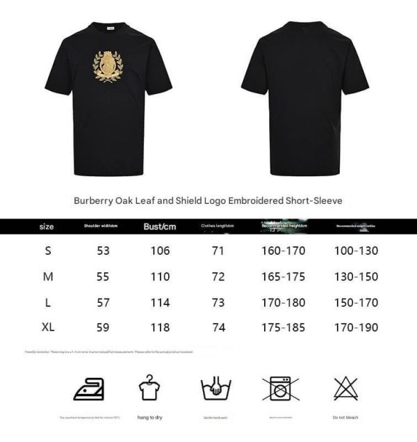 Burberry B Crest Cotton T-shirt- Black