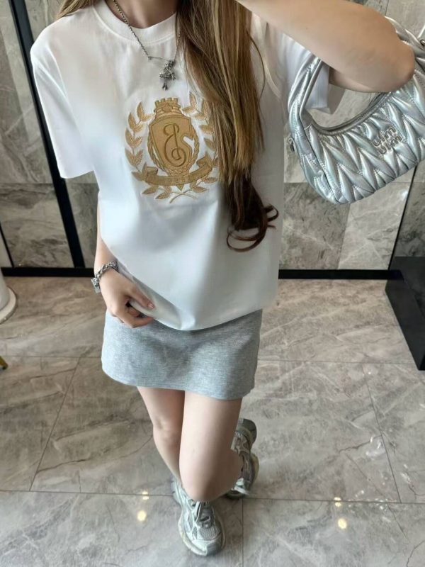 Burberry B Crest Cotton T-shirt- White