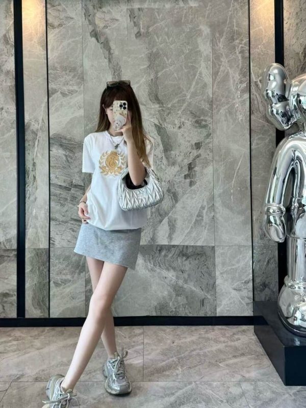 Burberry B Crest Cotton T-shirt- White