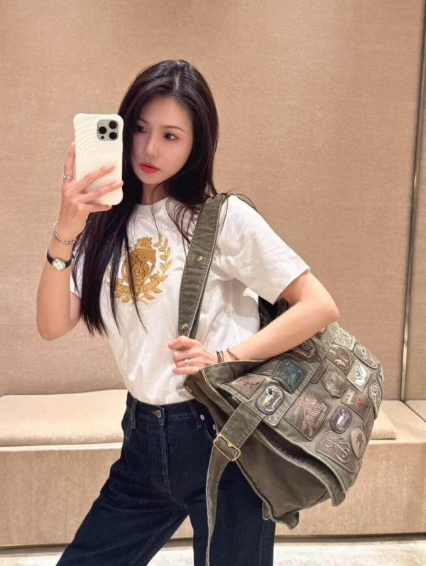 Burberry B Crest Cotton T-shirt- White