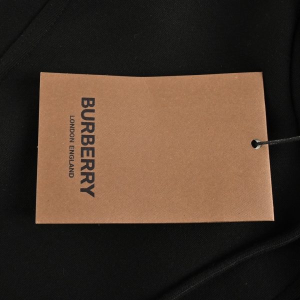 Burberry B-logo Checkered Zip-up Hoodie- Black