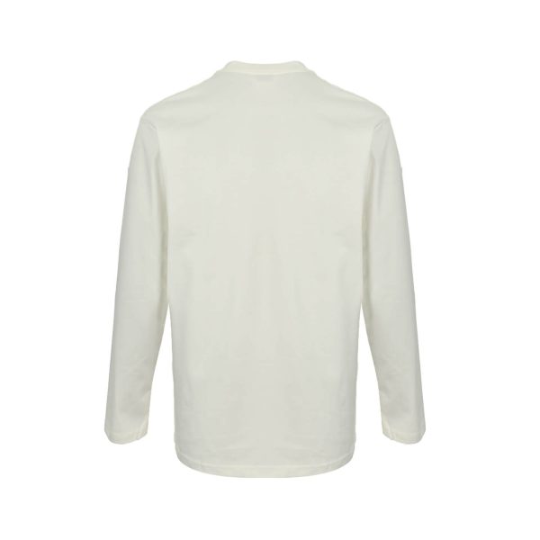 Burberry Check War Horse Embroidery Long-Sleeve T-Shirt- White