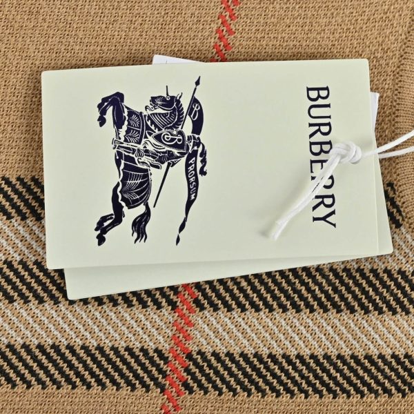 Burberry Check Wool Mohair Blend Sweater- Beige