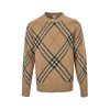 Burberry Check Wool Mohair Blend Sweater- Beige