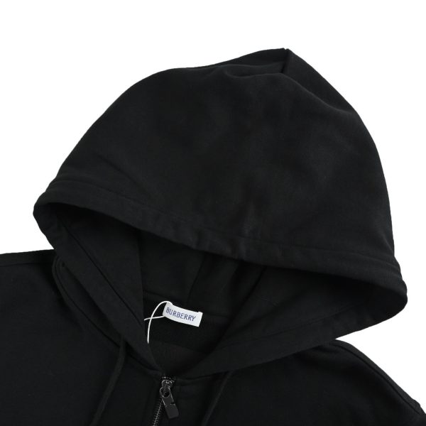 Burberry Cross Stitch EKD Cotton Hoodie- Black