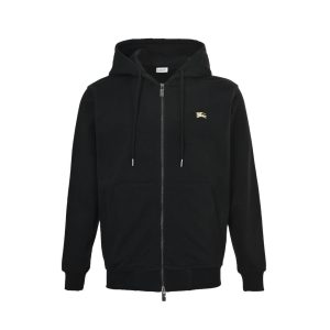 Burberry Cross Stitch EKD Cotton Hoodie- Black