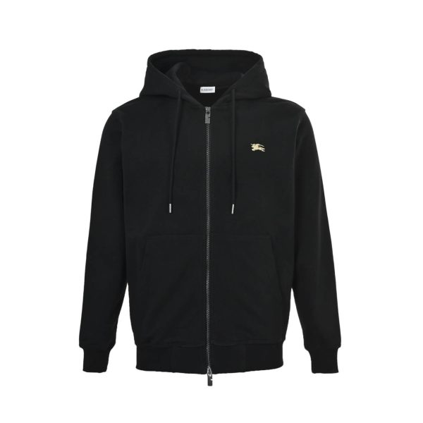 Burberry Cross Stitch EKD Cotton Hoodie- Black