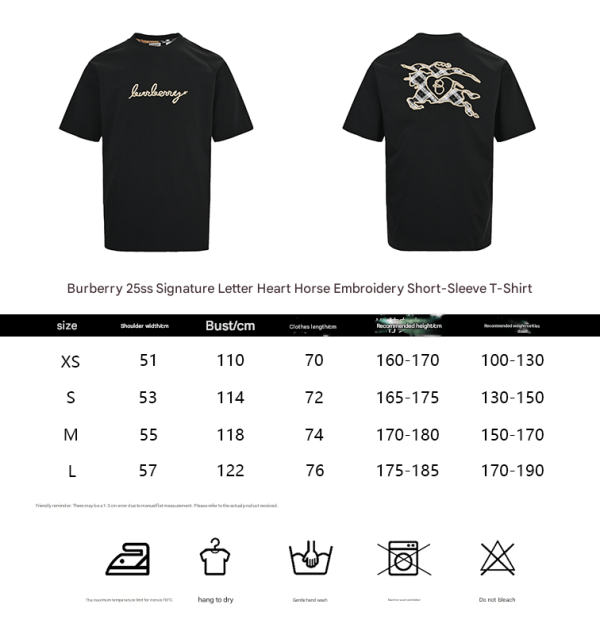 Burberry EKD Cotton T-shirt- Black