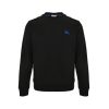 Burberry Embroidered Horse Logo Crew Neck Sweatshirt- Black