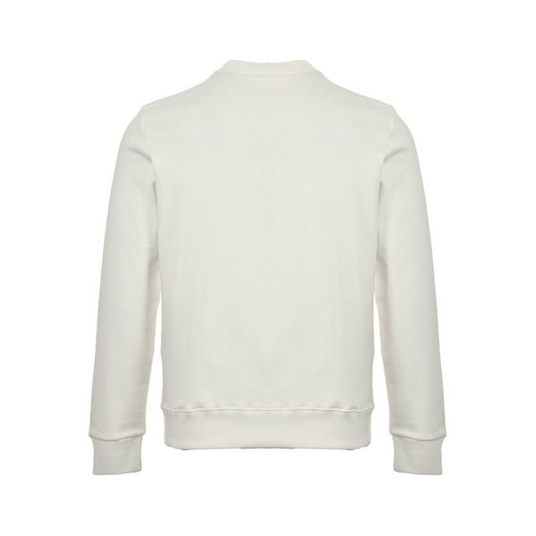 Burberry Embroidered Horse Logo Crew Neck Sweatshirt- White