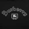 Burberry Gothic Logo Cotton Hoodie- Black