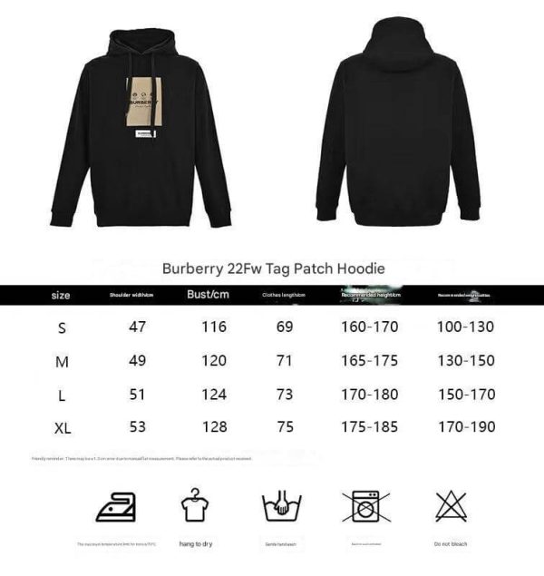 Burberry Logo-print Pullover Hoodie- Black