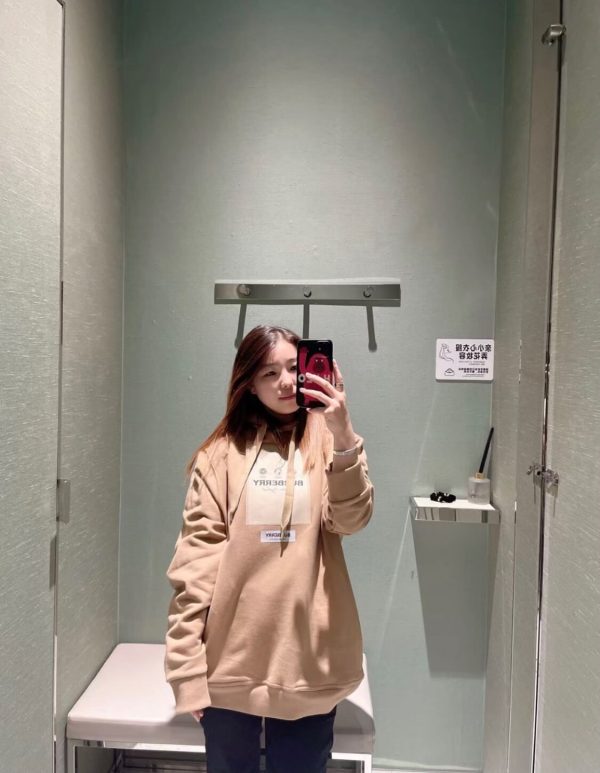 Burberry Logo-print Pullover Hoodie- Beige