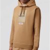 Burberry Logo-print Pullover Hoodie- Beige