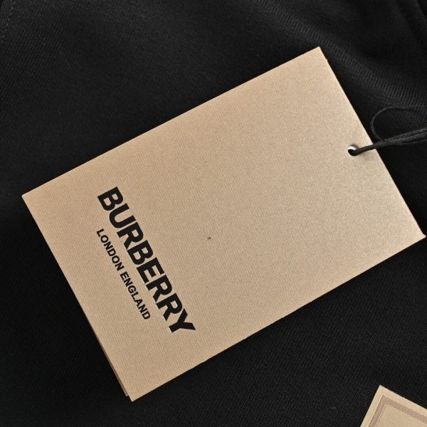 Burberry Logo-print Pullover Hoodie- Black