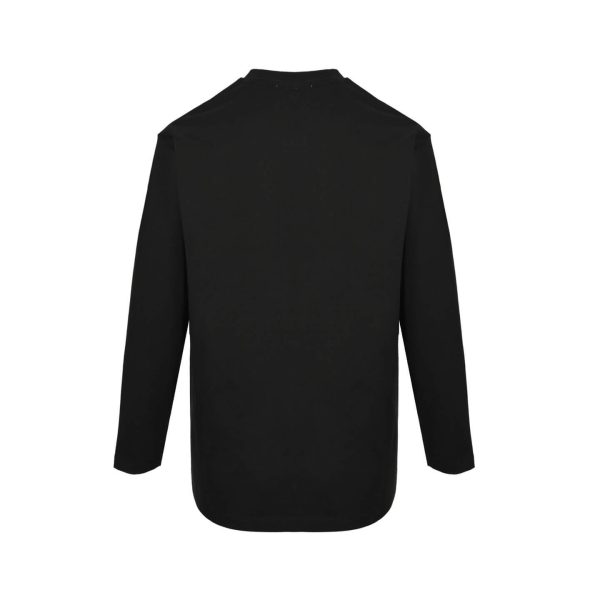 Burberry Long-sleeved Signature Logo Embroidery T-shirt- Black