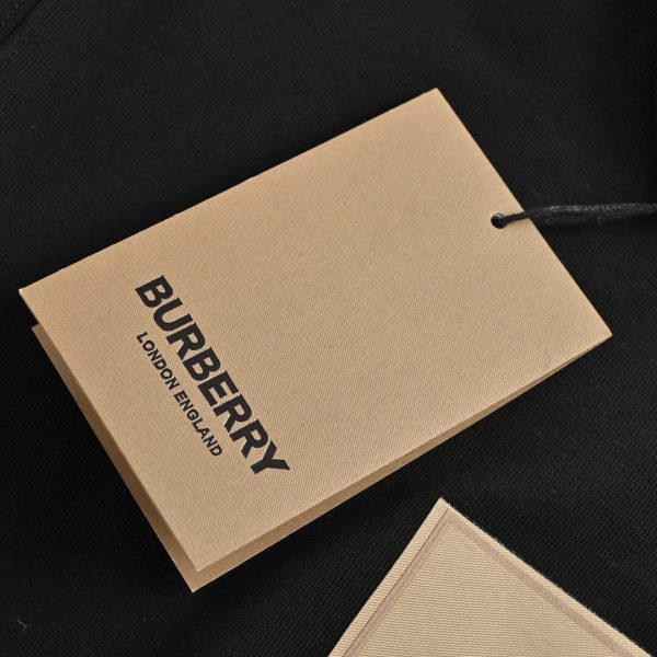 Burberry Patch Label Crew Neck Sweatshirt- Black